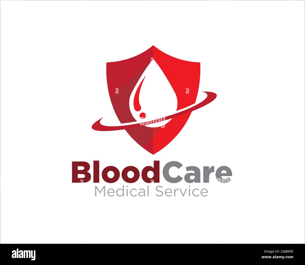 conceptions de logo de protection du sang pour les services médicaux et de santé Illustration de Vecteur