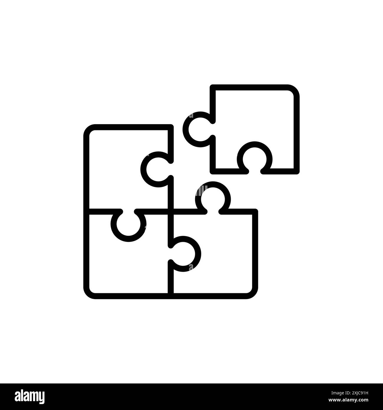 Icône de compatibilité Flat Set dans le vecteur de contour de couleur noir et blanc Illustration de Vecteur