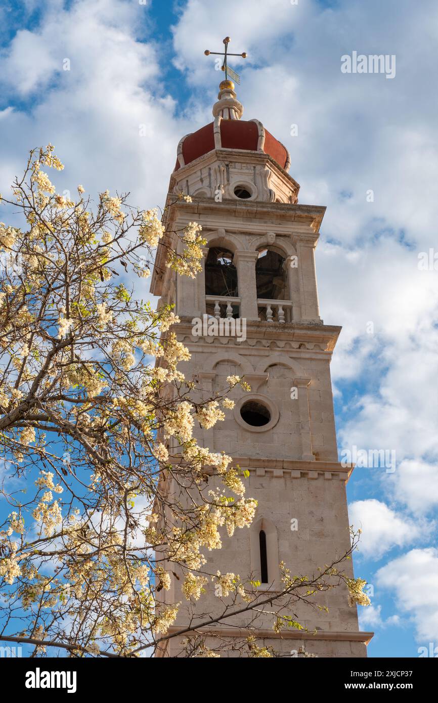 Église Saint Jerolime à Pucisca, île de Brac, Croatie Banque D'Images