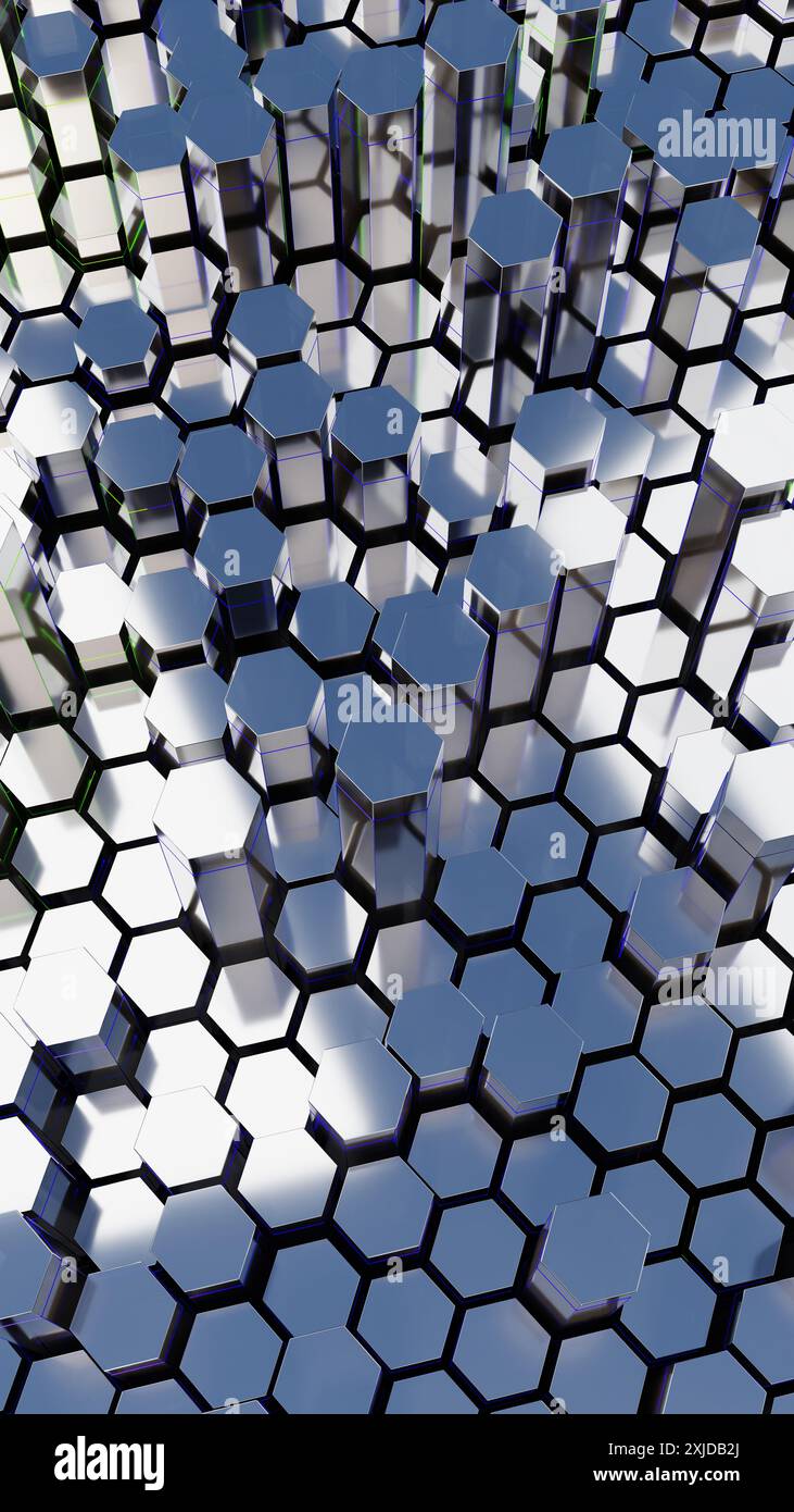 Illustration 3D arrière-plan pour la publicité et le papier peint dans la scène de science-fiction et de l'innovation technologique. Rendu 3D dans un concept décoratif. Banque D'Images