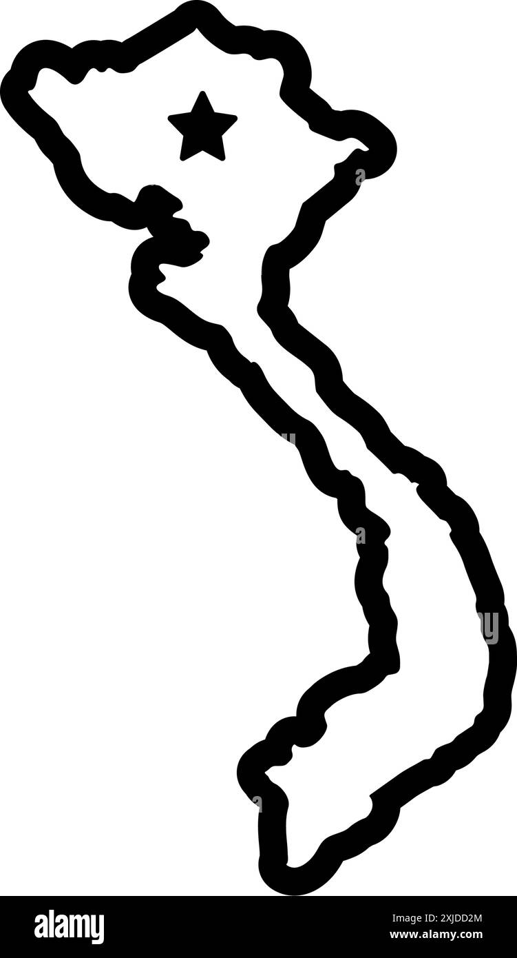 Icône pour vietnam, pays Illustration de Vecteur