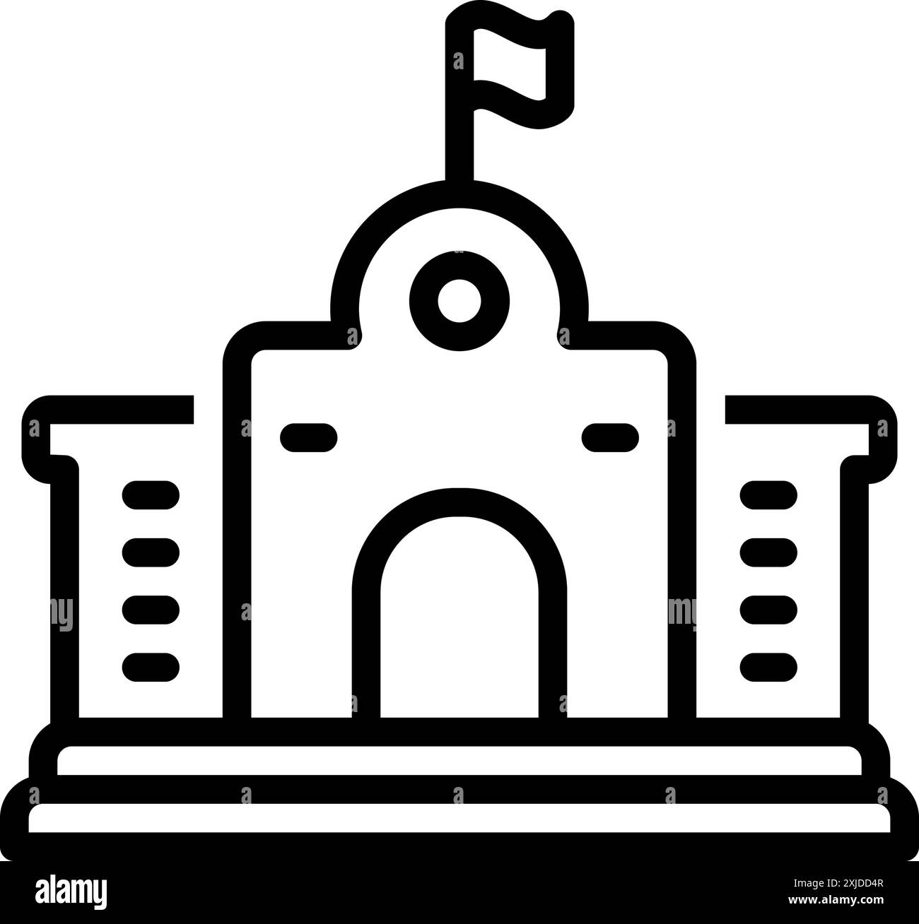 Icône pour municipal, civil Illustration de Vecteur