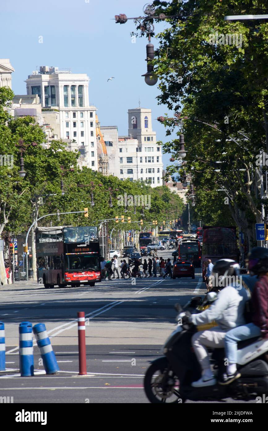 Passeig de Gràcia, Barcelone, Catalogne, Espagne Banque D'Images
