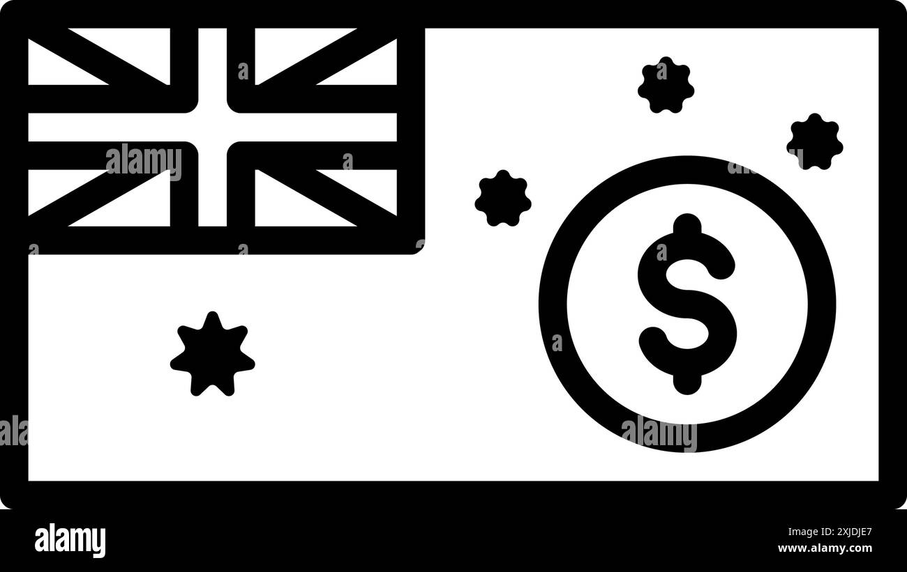 Icône pour aud,continent Illustration de Vecteur