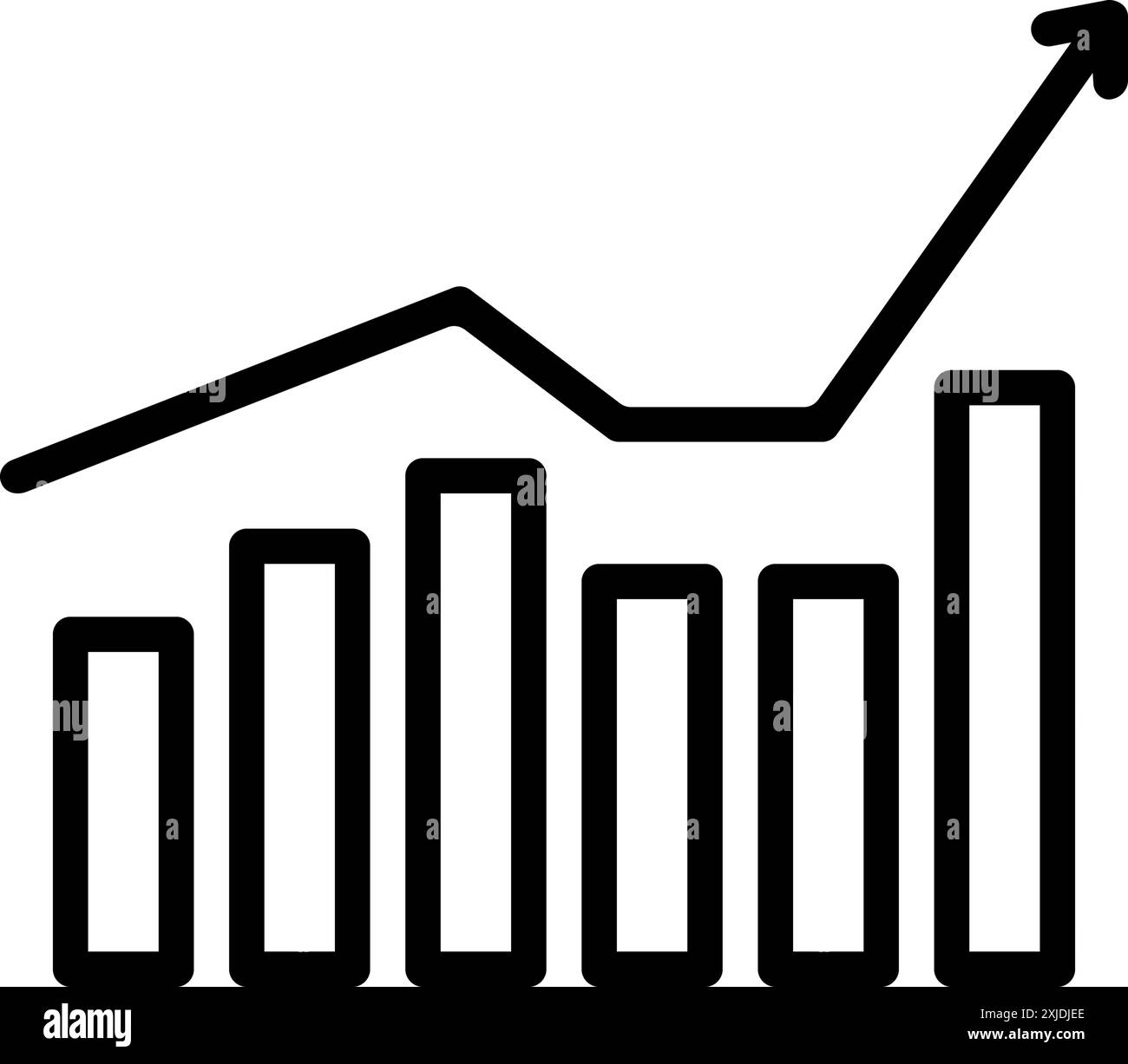 Icône pour les stocks, les revenus Illustration de Vecteur