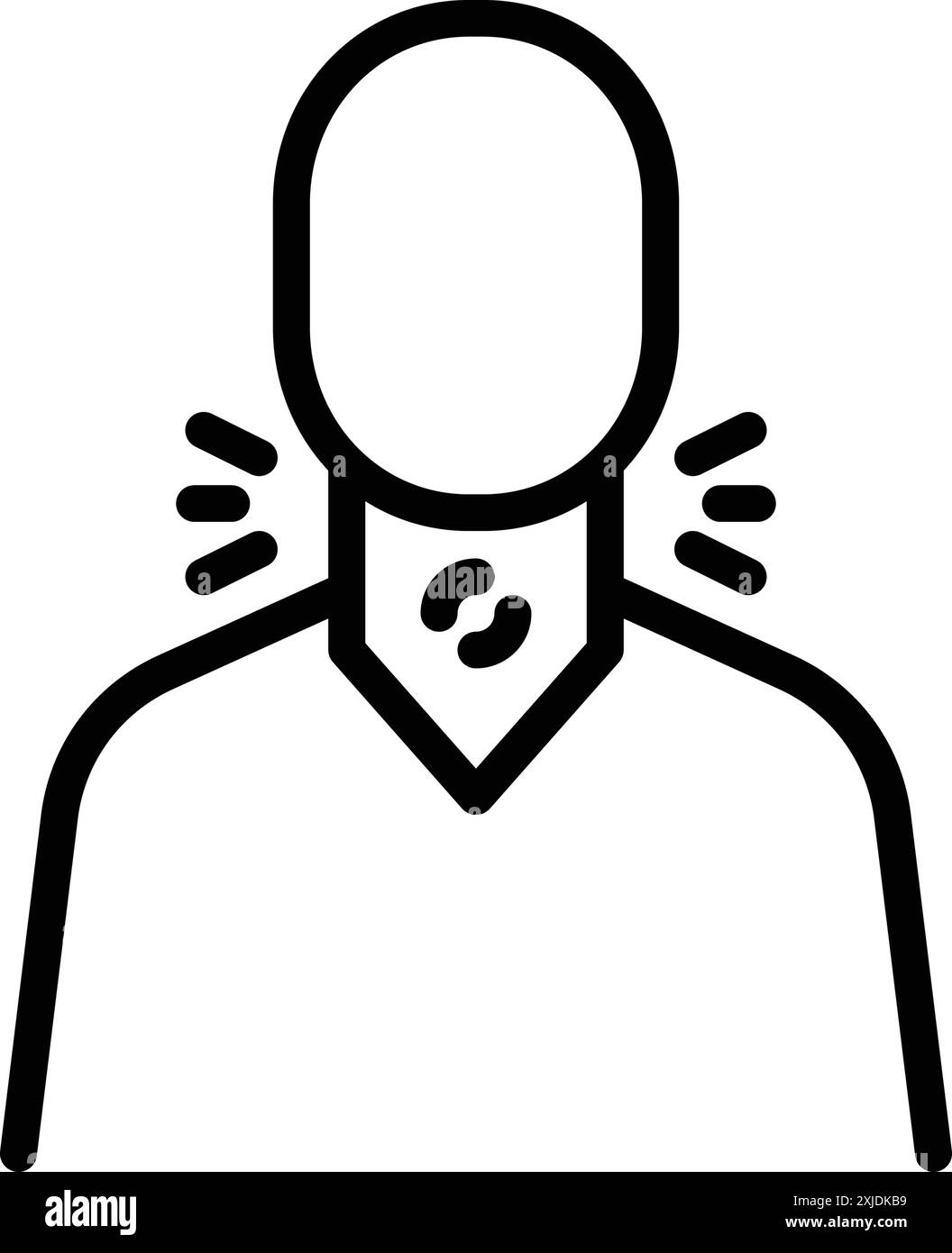 Icône pour gorge, larynx Illustration de Vecteur