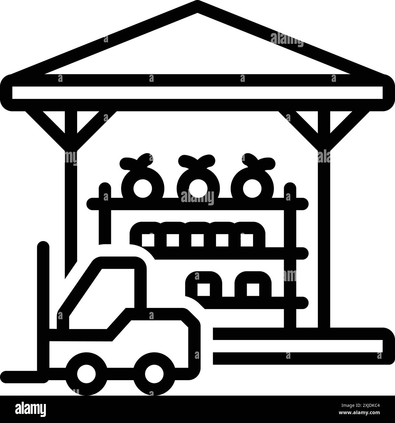 Icône pour stocké, entrepôt Illustration de Vecteur
