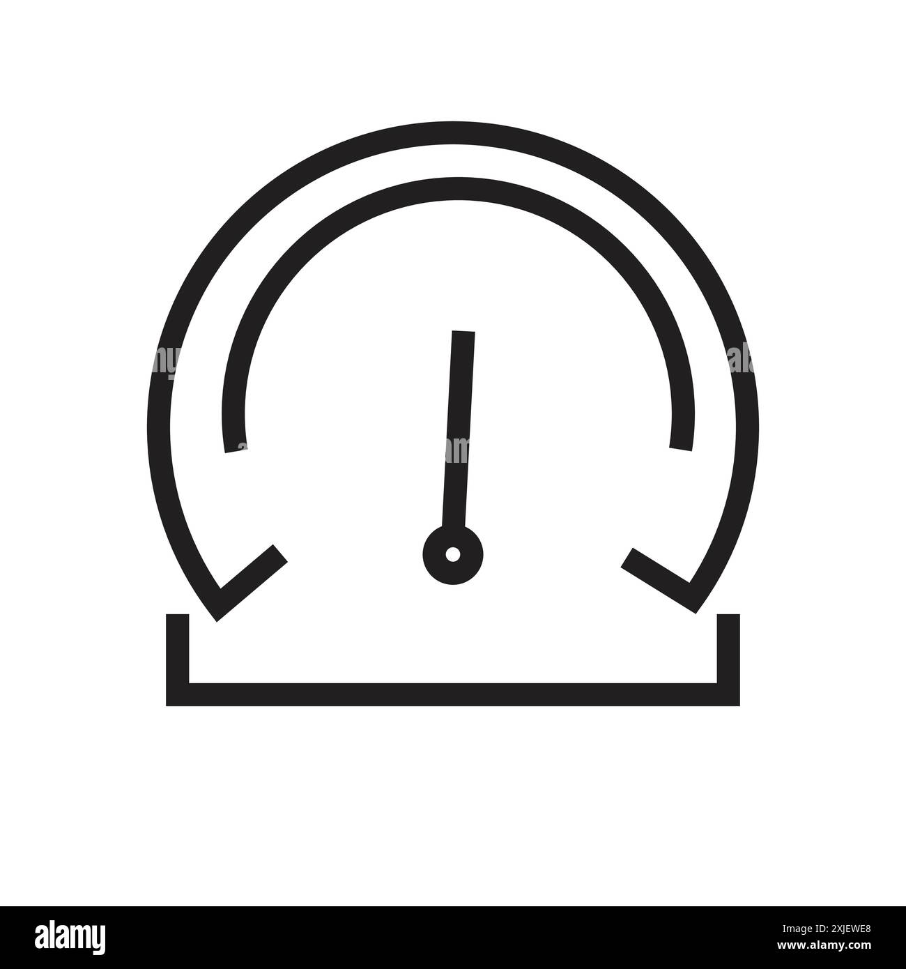 icône de compteur de vitesse simple symbole de vecteur plat contour collection logo Illustration de Vecteur