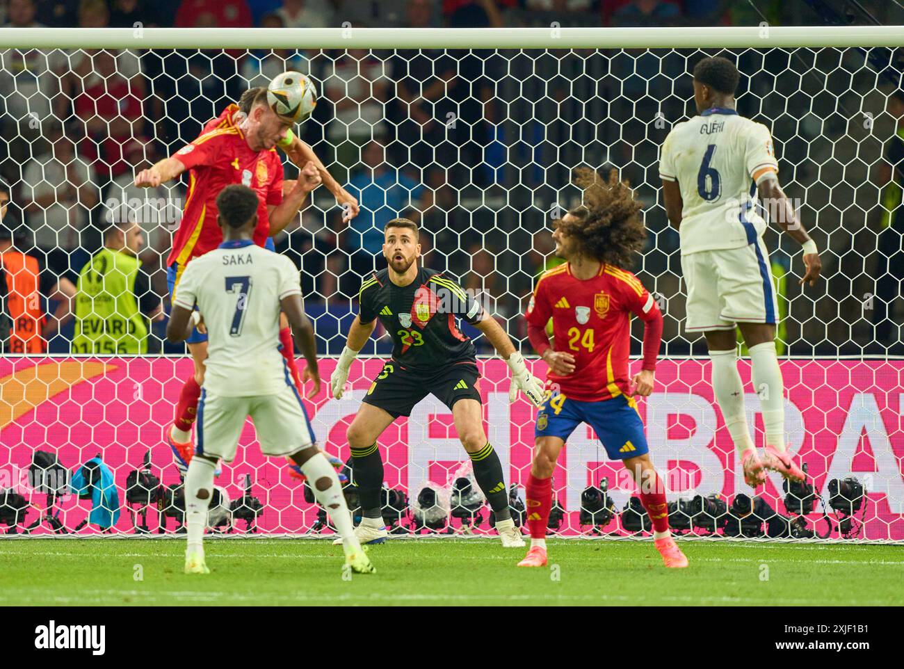 Unai Simon, ESP 23 dans le dernier match ESPAGNE - ANGLETERRE 2-1 des Championnats d'Europe de l'UEFA 2024 le 14 juillet 2024 à Berlin, Allemagne. Photographe : Peter Schatz Banque D'Images