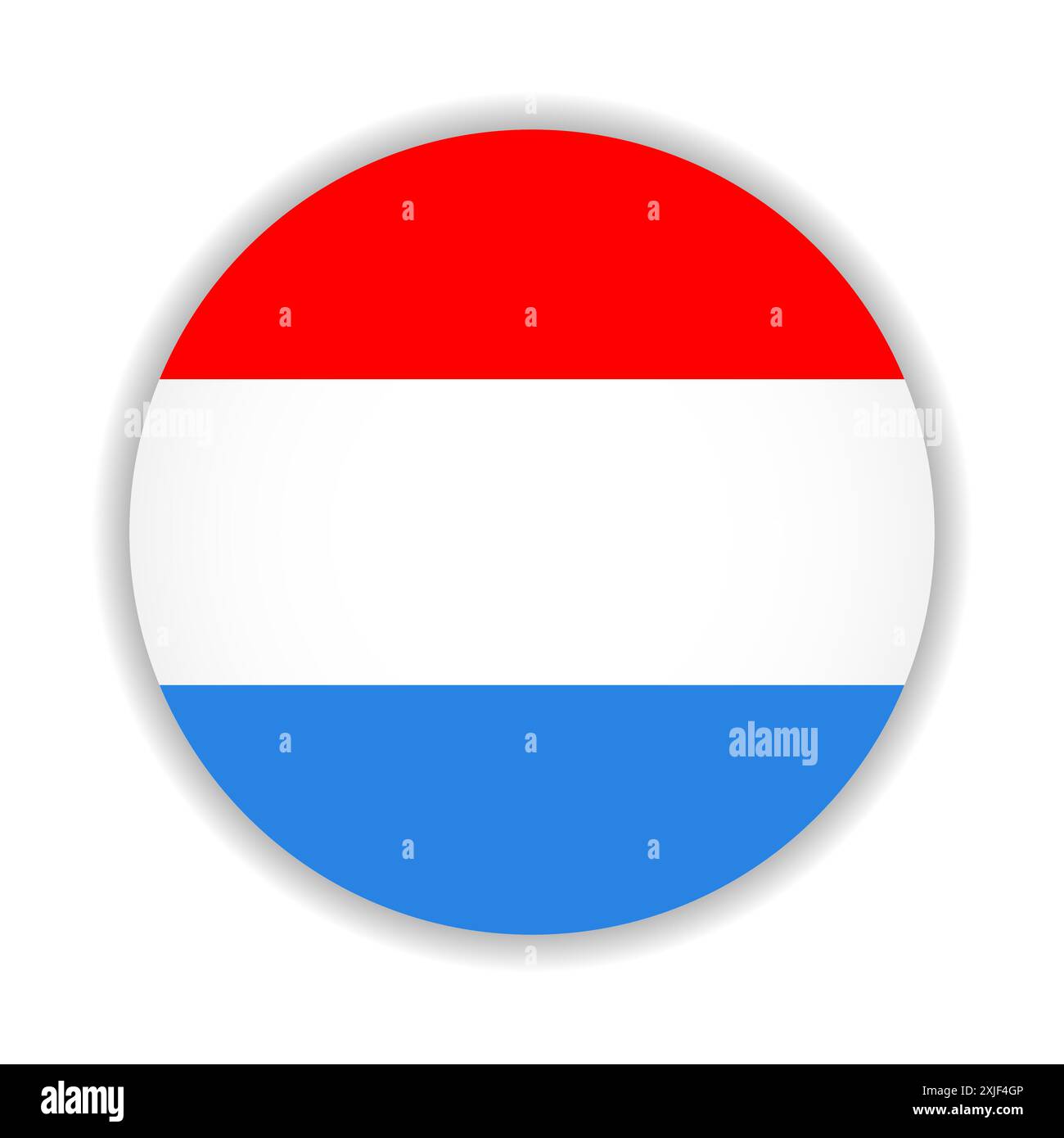 Drapeau rond du Luxembourg. Illustration vectorielle. Illustration de Vecteur