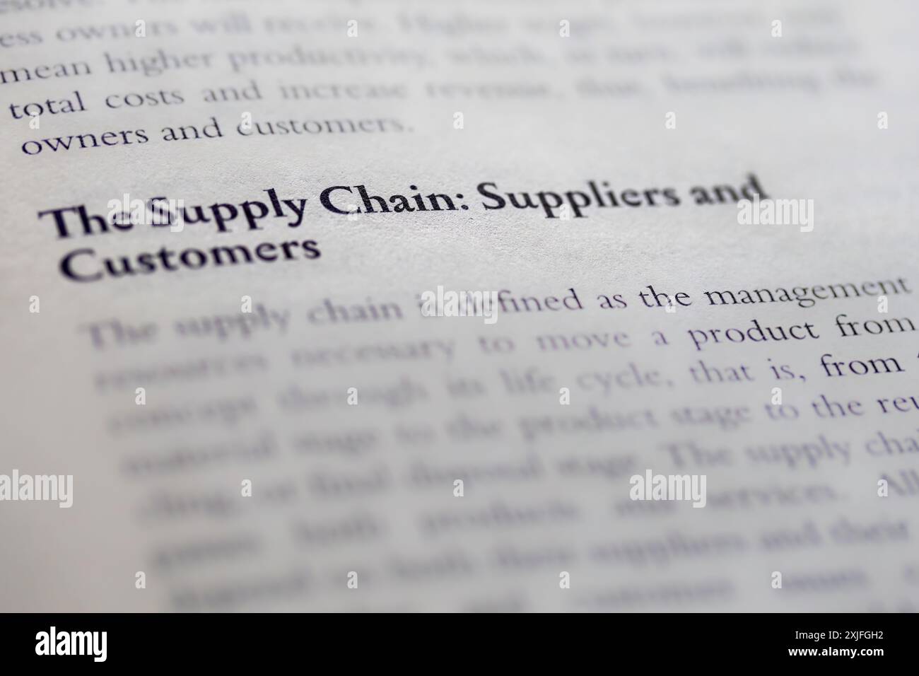 La chaîne logistique : fournisseurs et clients en droit des affaires Banque D'Images