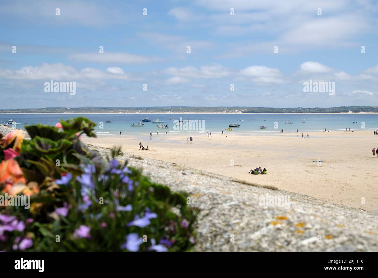 The Harbour Beach St Ives Cornwall Royaume-Uni Banque D'Images