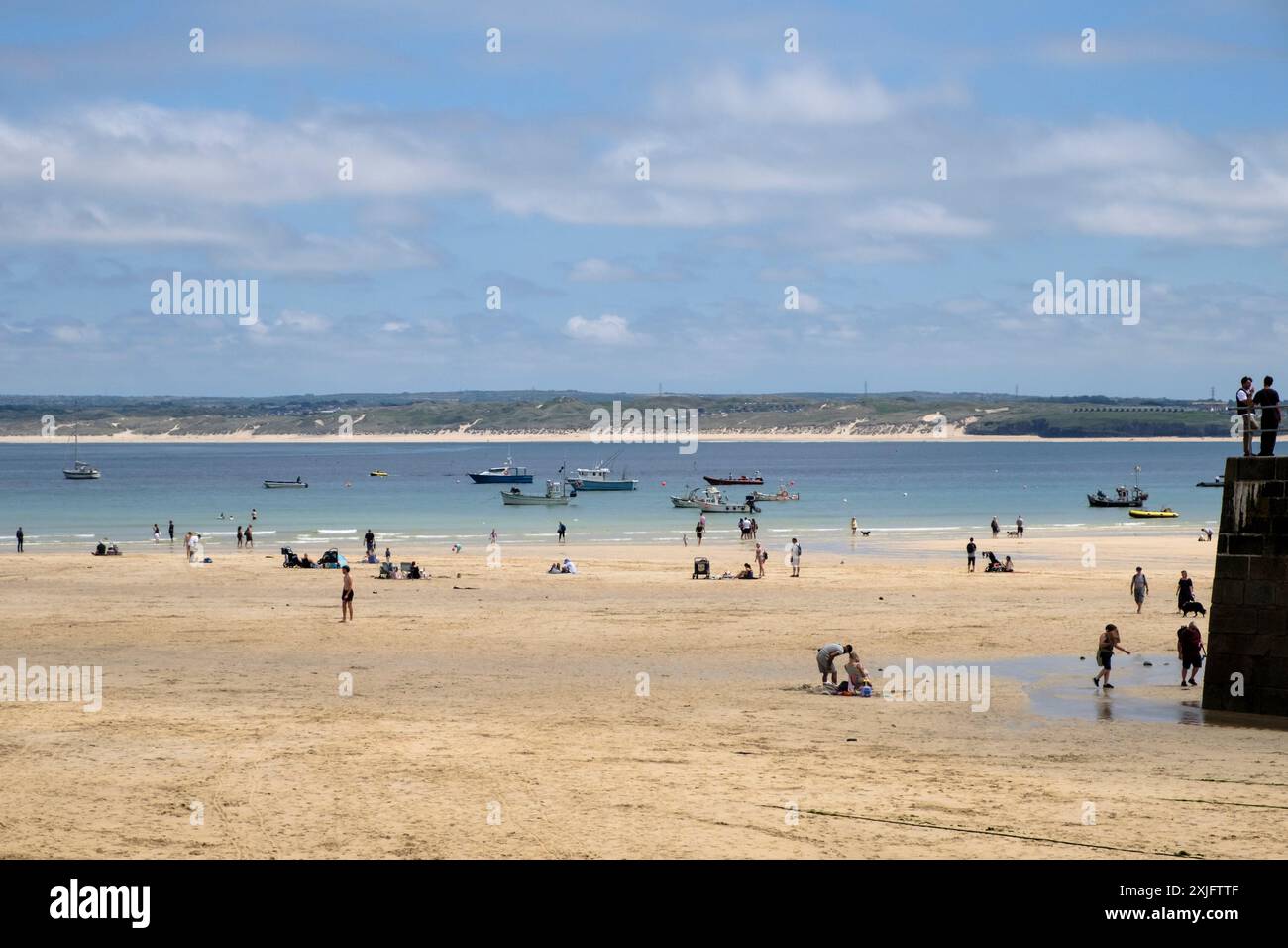 The Harbour Beach St Ives Cornwall Royaume-Uni Banque D'Images