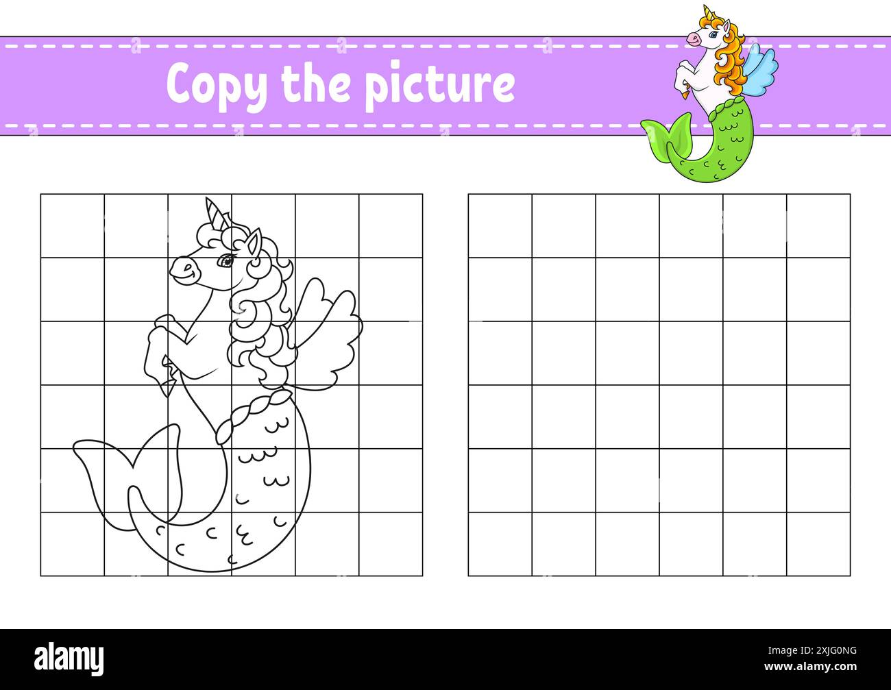Copiez la photo. Pages de livre de coloriage pour les enfants. Feuille de travail de développement de l'éducation. Jeu pour enfants. Pratique de l'écriture manuscrite. personnage de dessin animé. Illustration de Vecteur
