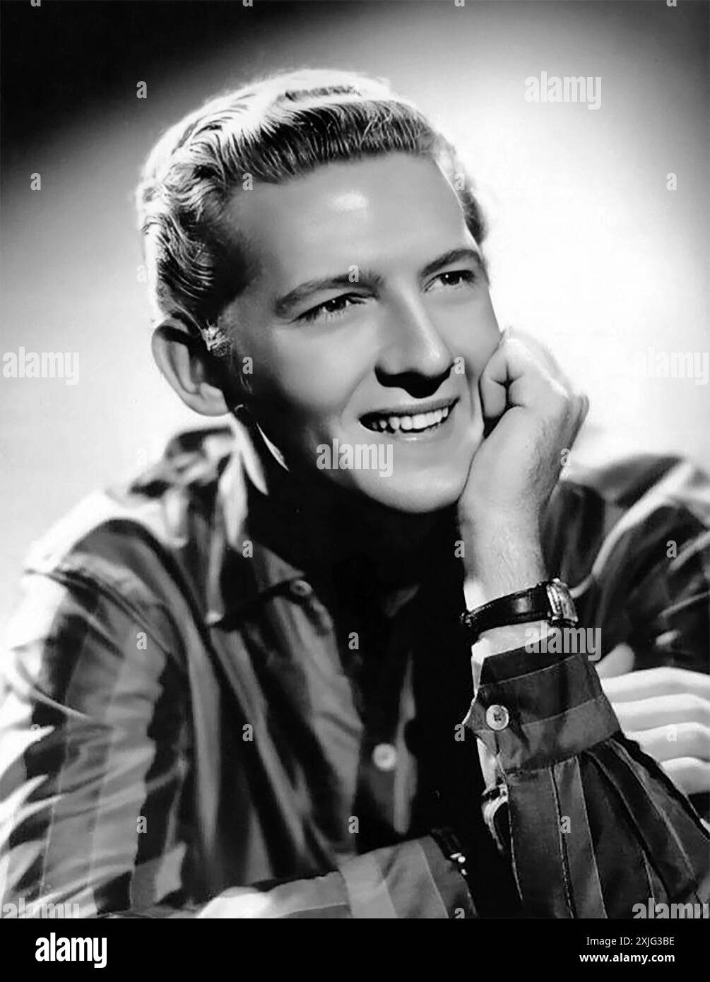 Jerry Lee Lewis. Portrait du chanteur et musicien américain Jerry Lee Lewis (1935-2022), photo publicitaire, années 1950 Banque D'Images