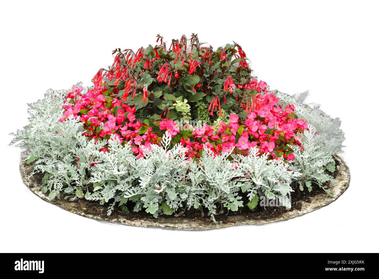 Une image PNG isolée vibrante d'un énorme pot rempli de fleurs de différentes couleurs, superposées magnifiquement. Parfait pour les dessins de jardin, les arrangements floraux Banque D'Images
