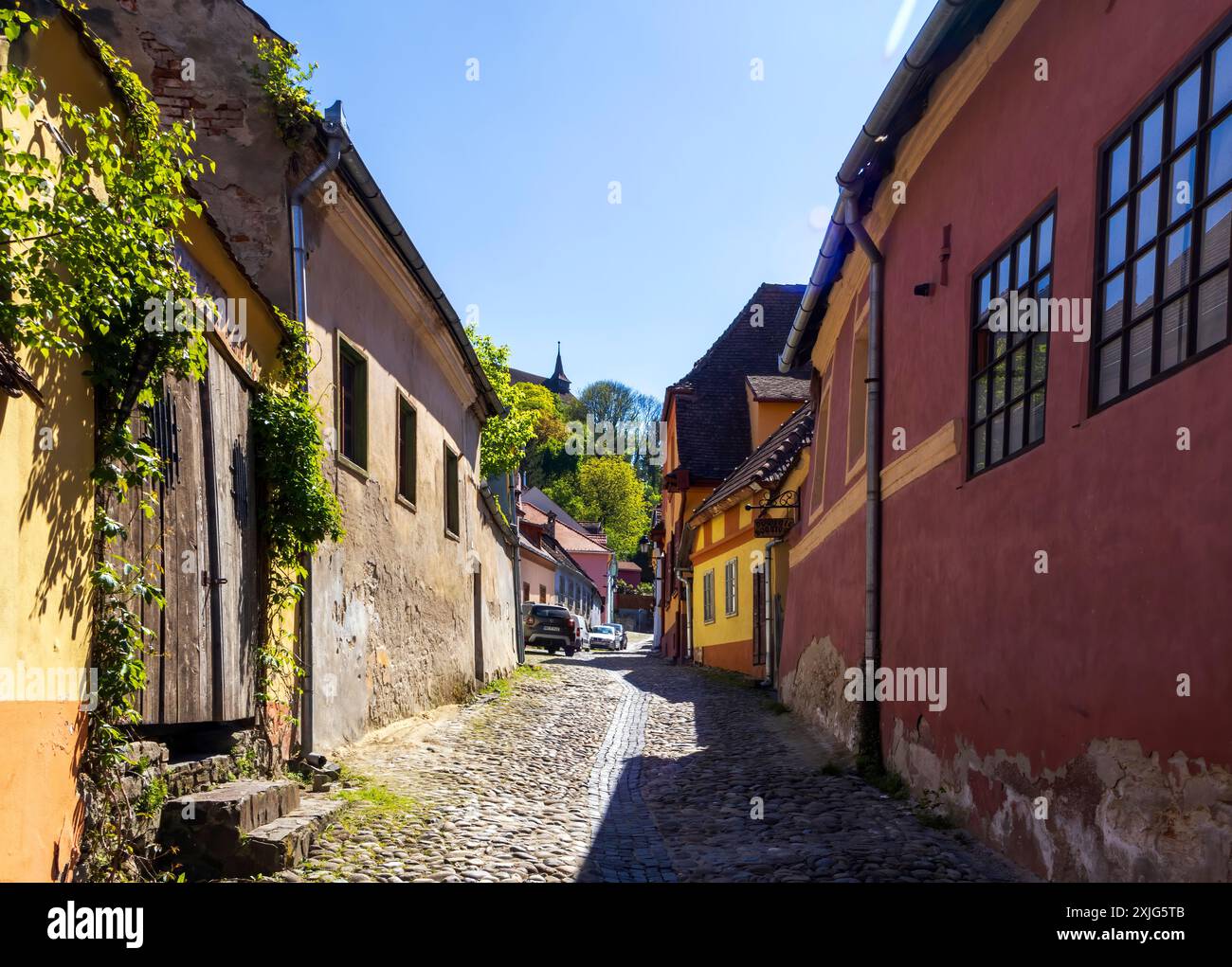 Sighisoara est la seule forteresse médiévale habitée en Europe du Sud-est. Il fait également partie des sites du patrimoine mondial de l'UNESCO depuis 1999.Romania.once th Banque D'Images