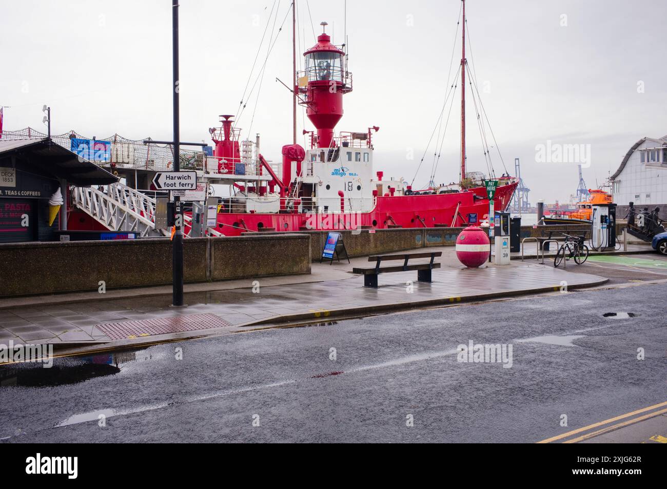 Mine de mer à Harwich écourtée par le vaisseau-phare 18 Banque D'Images