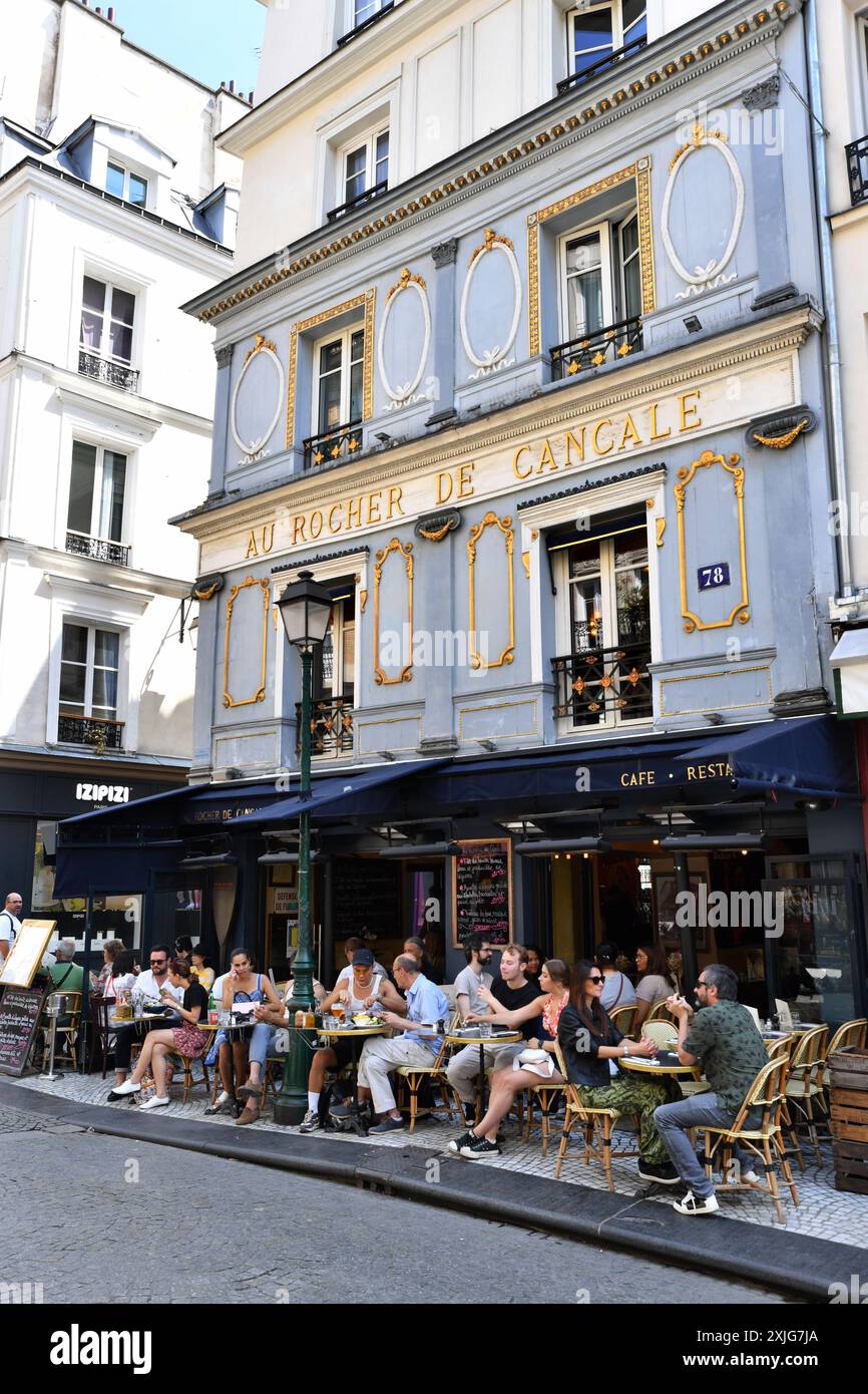 Au Rocher de Cancale - Rue Montorgueil - les Halles - Paris Banque D'Images