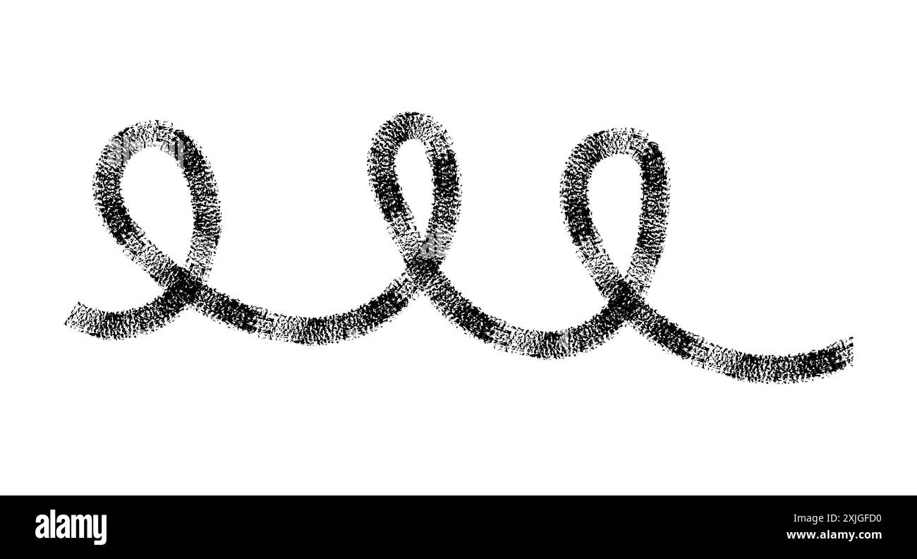 Motif naïf sans couture avec des lignes ondulées noires sur un fond clair. Fond de dessin de style squiggle abstrait créatif Illustration de Vecteur