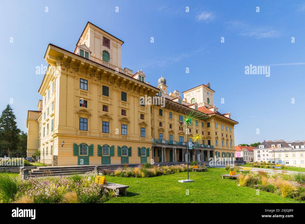 Palais Esterhazy construit au 17ème siècle dans le style baroque, Eisenstadt, Autriche Banque D'Images