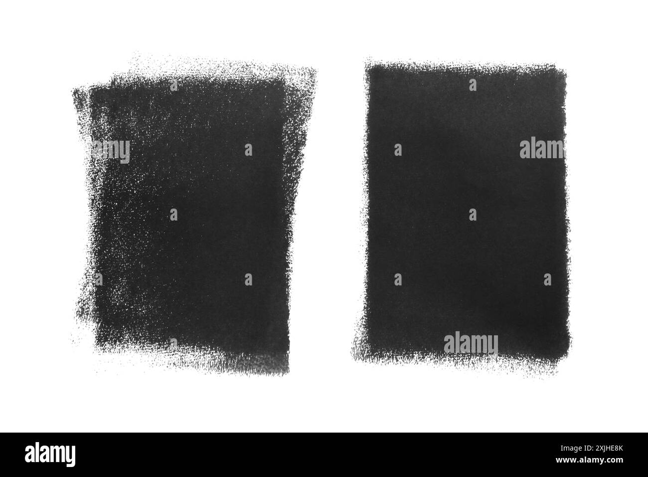 Peinture à l'encre grise isolé sur blanc, vue de dessus Banque D'Images