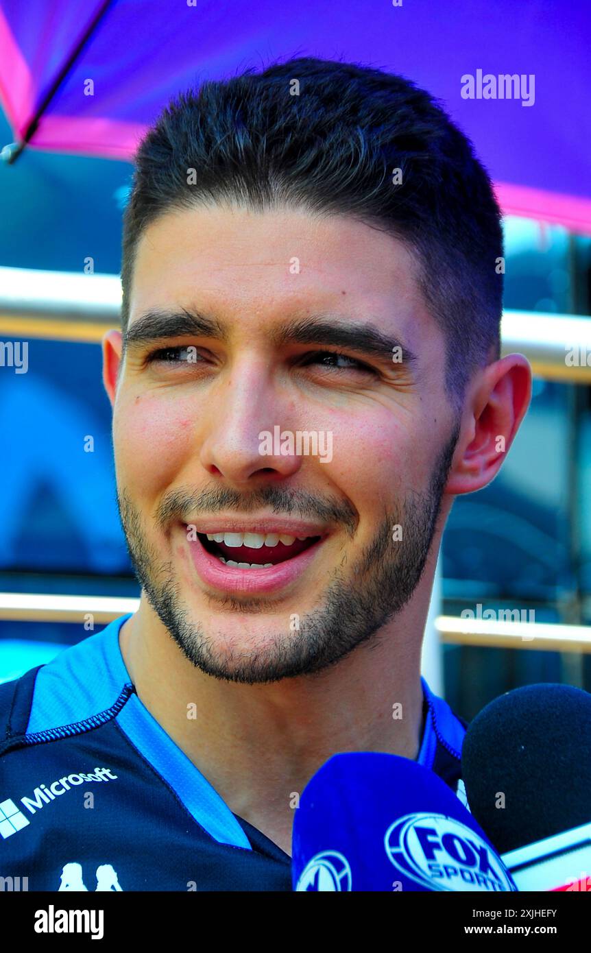 Mogyorod, Hongrie. 18 juillet 2024. Esteban Ocon (FRA) - Alpine F1 Team - Alpine A524 - Renault pendant la journée de préparation, le 18 juillet, du Grand Prix de Hongrie de formule 1 2024, qui se déroulera sur le circuit Hungaroring de Mogyorod, Budapest, Hongrie, du 19 au 21 juillet 2024 (photo Alessio de Marco/Sipa USA) crédit : Sipa USA/Alamy Live News Banque D'Images