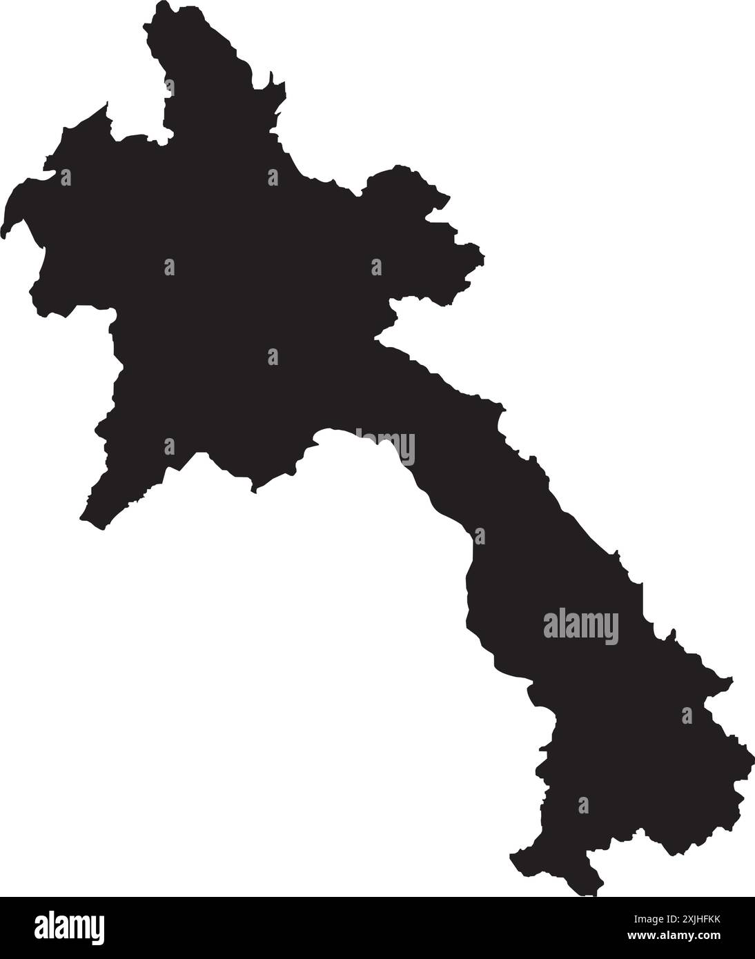 Conception de symbole de vecteur d'icône de carte du Laos Illustration de Vecteur