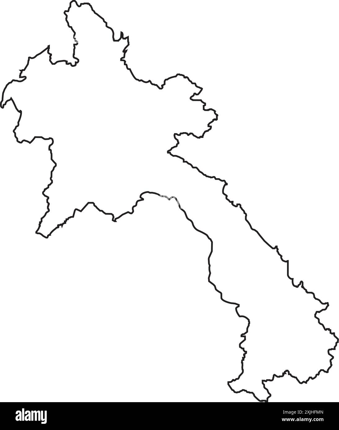 Conception de symbole de vecteur d'icône de carte du Laos Illustration de Vecteur