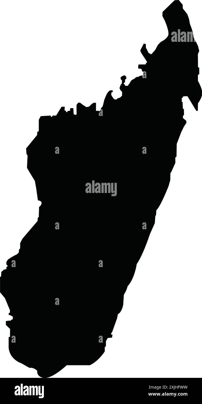 Conception de symbole d'icône de carte Madagascar Illustration de Vecteur