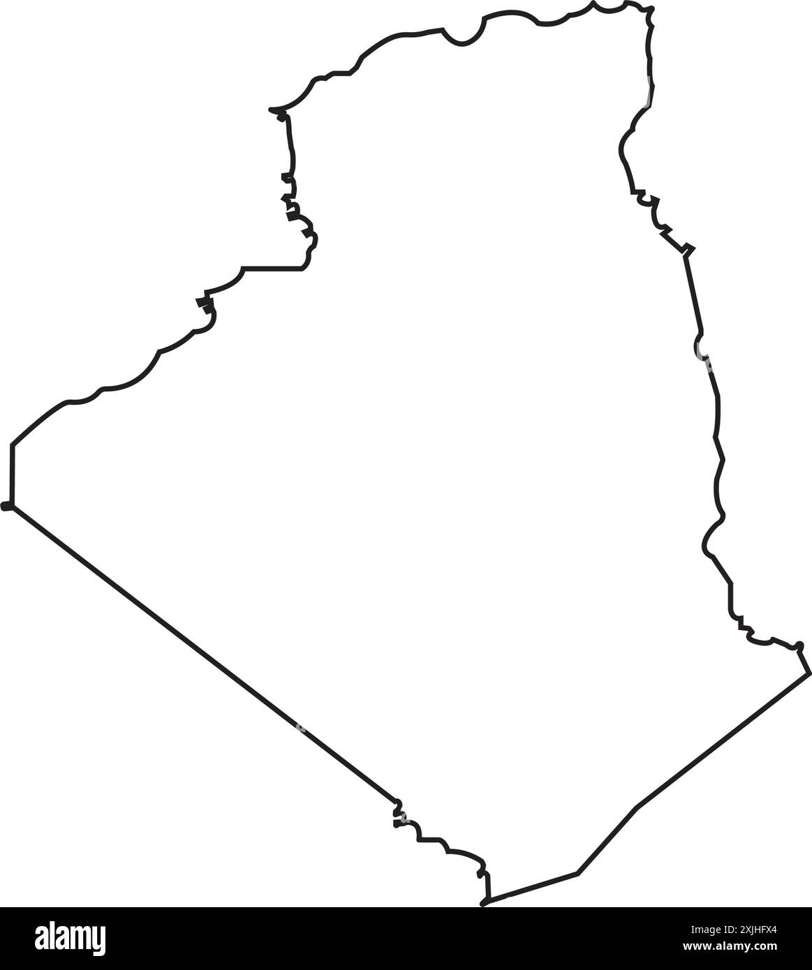 Conception de symbole d'icône de carte d'Algérie Illustration de Vecteur