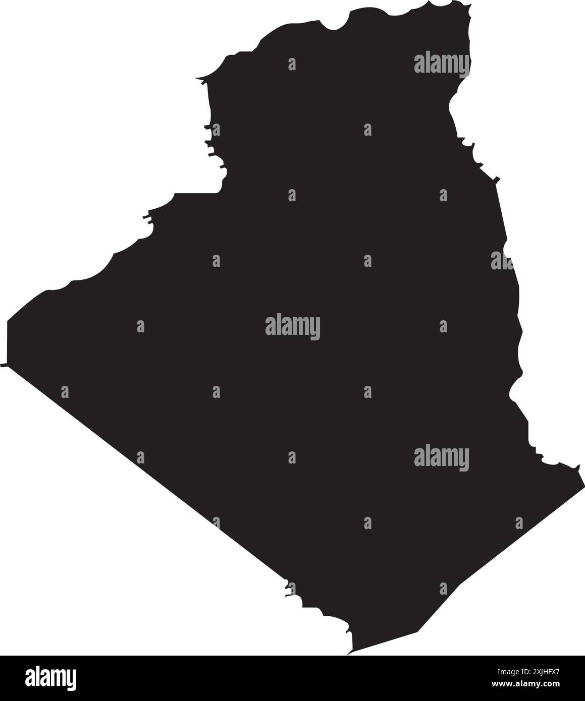 Conception de symbole d'icône de carte d'Algérie Illustration de Vecteur
