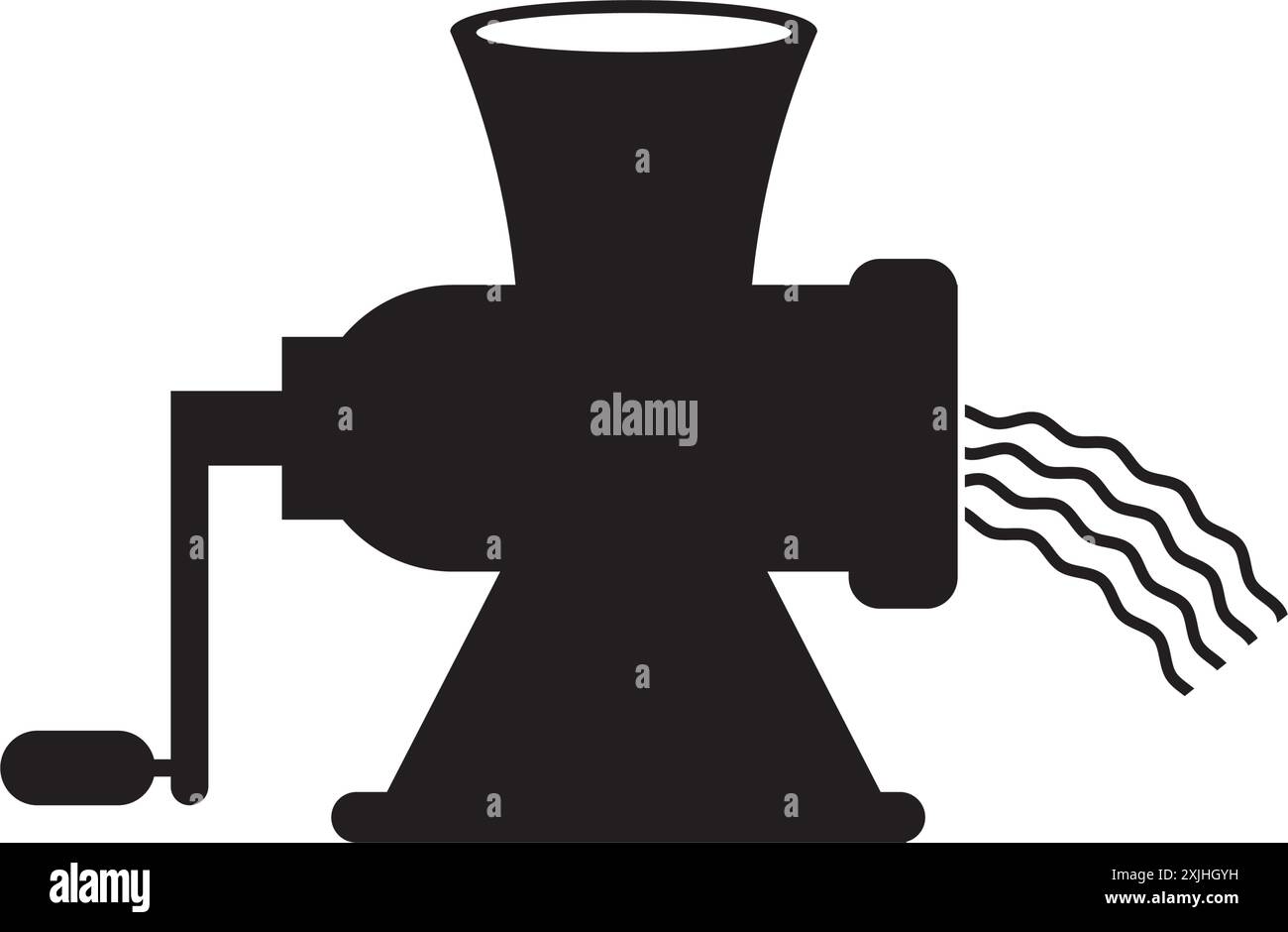 Conception d'icône de hachoir à viande manuel Illustration de Vecteur