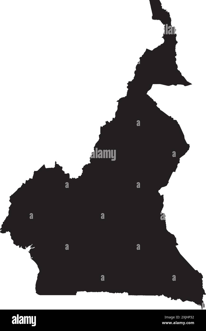 Conception d'illustration d'icône de carte Cameroun Illustration de Vecteur