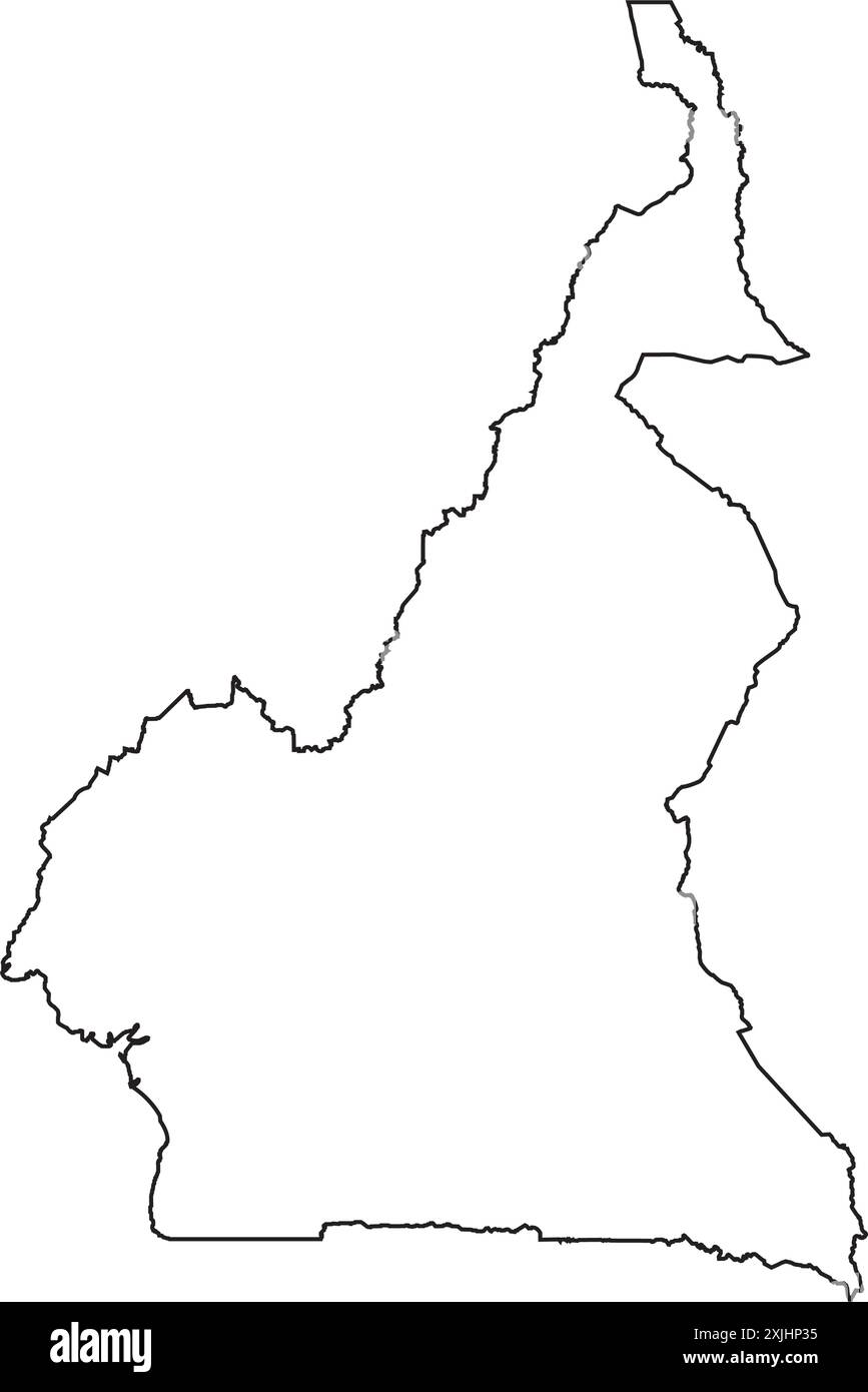 Conception d'illustration d'icône de carte Cameroun Illustration de Vecteur