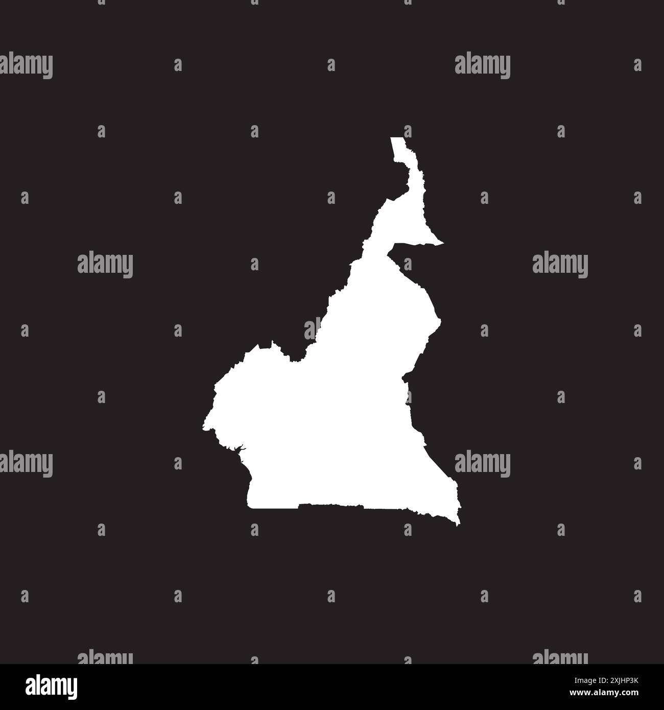 Conception d'illustration d'icône de carte Cameroun Illustration de Vecteur