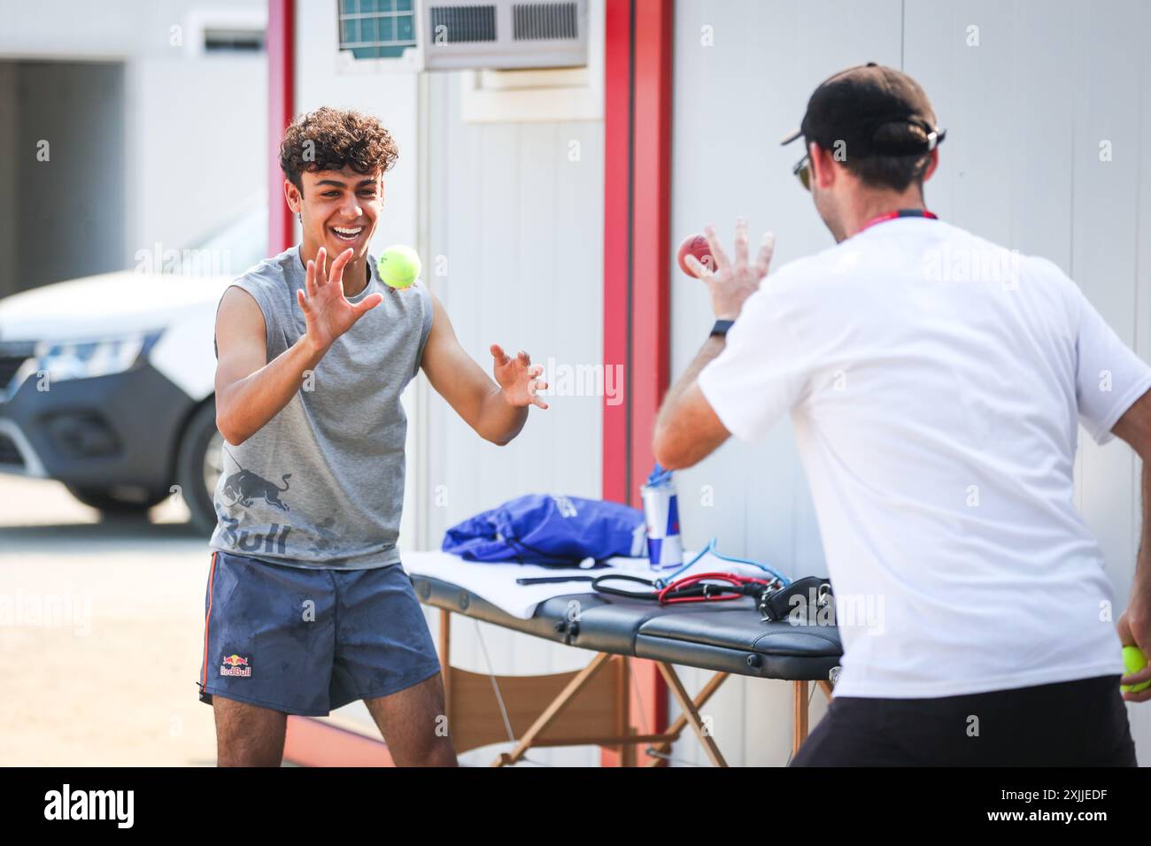 LINDBLAD Arvid (gbr), Prema Racing, Dallara F3 2019, portrait lors de la 8ème manche du Championnat FIA de formule 3 2024 du 19 au 21 juillet 2024 sur le Hungaroring, à Mogyorod, Hongrie - photo Antonin Vincent/DPPI crédit : DPPI Media/Alamy Live News Banque D'Images