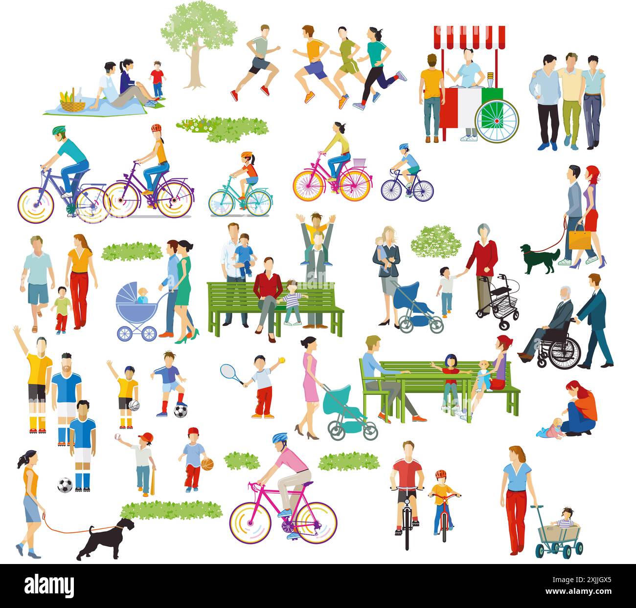 Les gens et les familles dans leur temps libre Banque D'Images