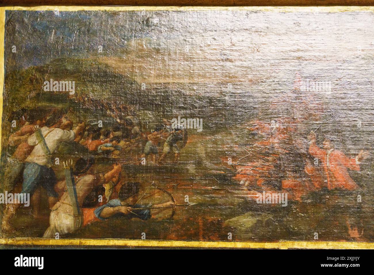 Anonyme, XVIIIe siècle, allégorie du dense des Philippines par Don Simon de Anda y Salazar , huile sur toile, Musée des Beaux-Arts d'Alava, Vitoria, pays Basque, Espagne. Banque D'Images