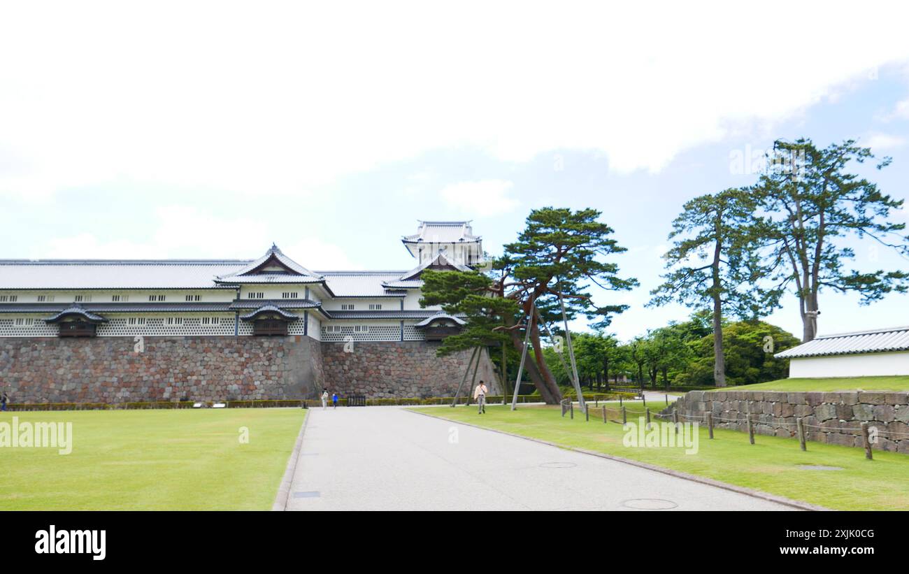 Château de Kanazawa situé dans la préfecture d'Ishikawa, Japon Banque D'Images