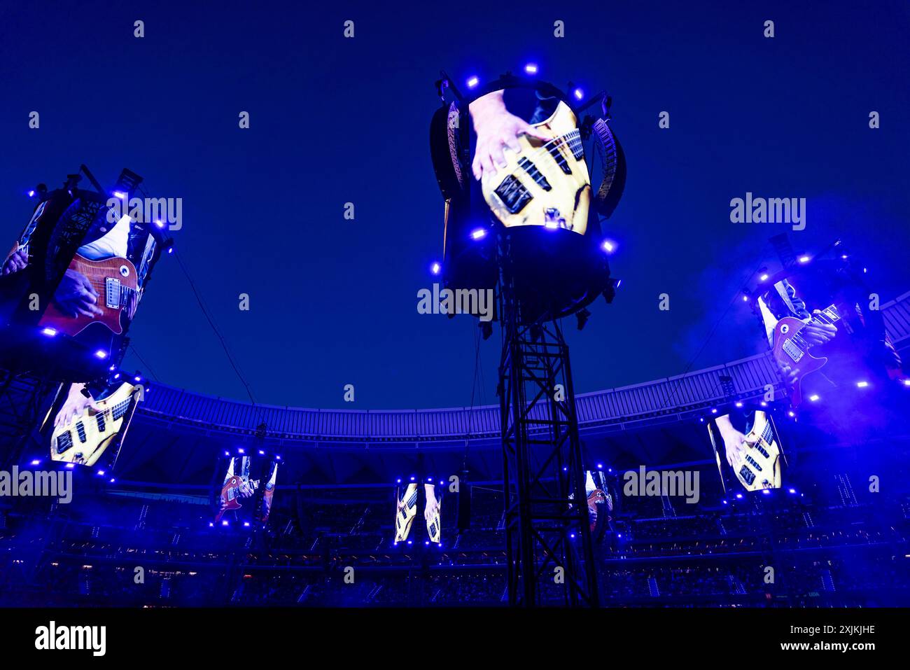 Metallica, concert du groupe de rock Metallica, Madrid, Espagne Banque D'Images