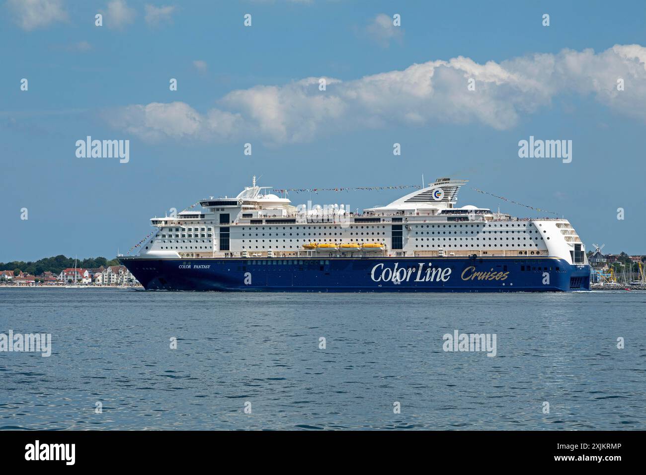 Color Line bateau de croisière Color Fantasy, Laboe, Kieler Woche, Kiel Fjord, Kiel, Schleswig-Holstein, Allemagne Banque D'Images