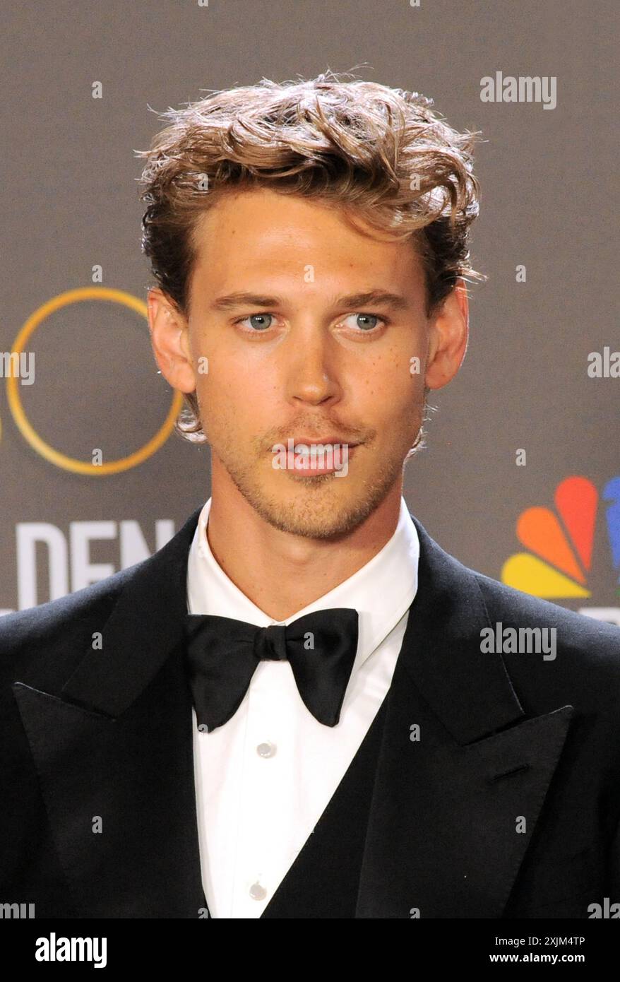 Austin Butler lors de la 80e cérémonie annuelle des Golden Globe Awards qui s'est tenue au Beverly Hilton Hotel à Beverly Hills, États-Unis, le 10 janvier 2023 Banque D'Images