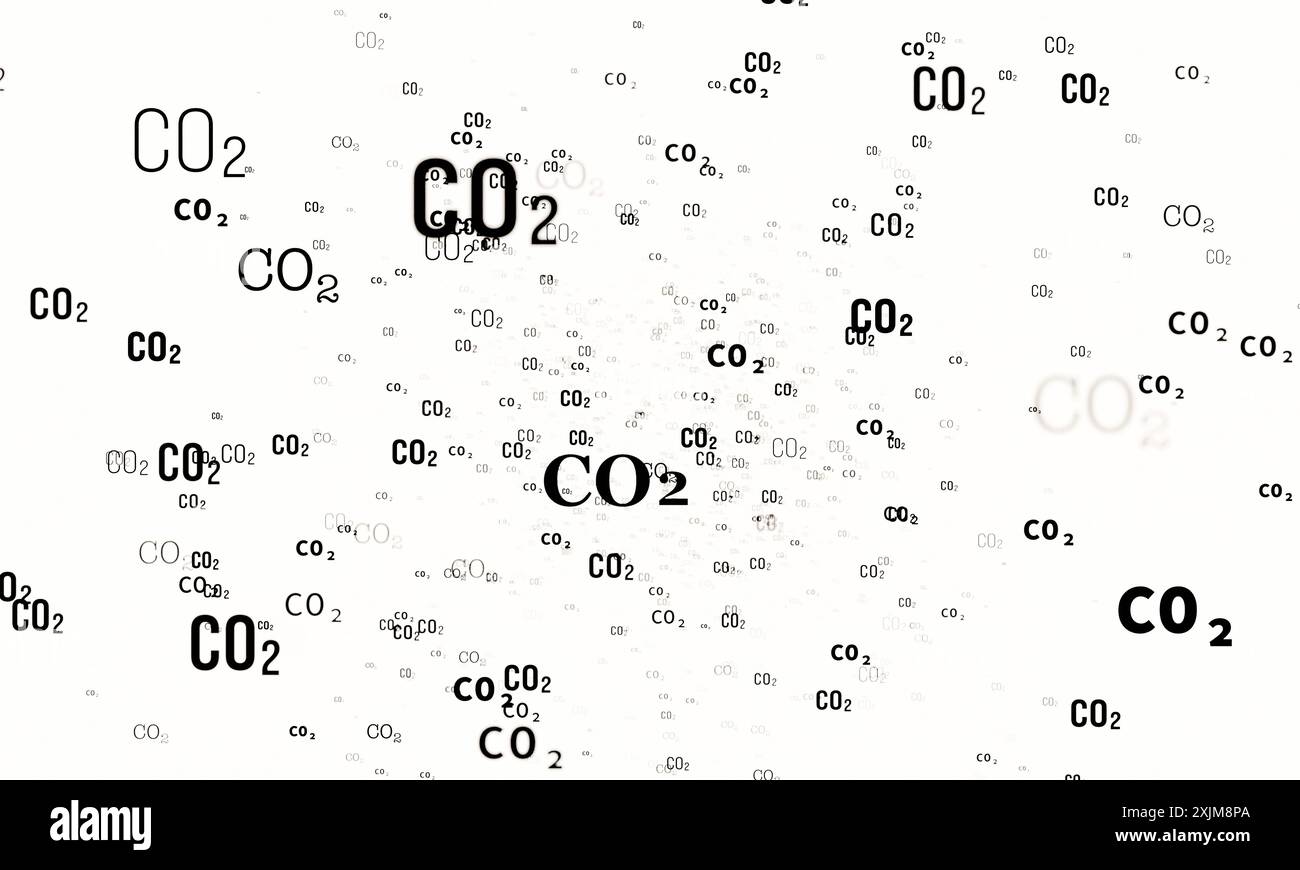 CO2 liaison chimique dioxyde de carbone. CO2 liaison chimique dioxyde de carbone. Science, molécule, atome, élément, chimie, éducation. IMG science004s01 Chemical bond CO2 carbone dioxide loop Banque D'Images