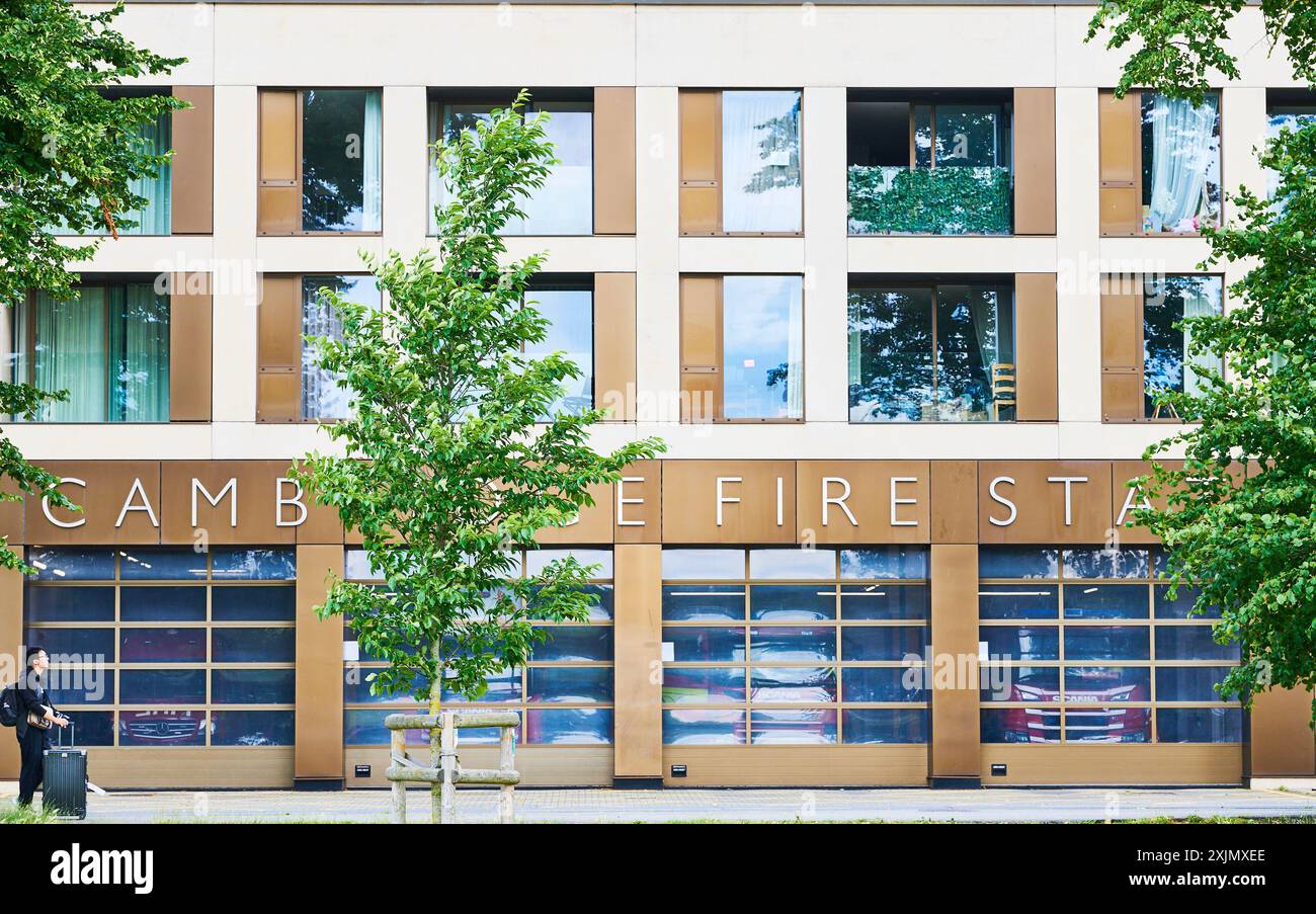Caserne de pompiers, Cambridge, Angleterre. Banque D'Images