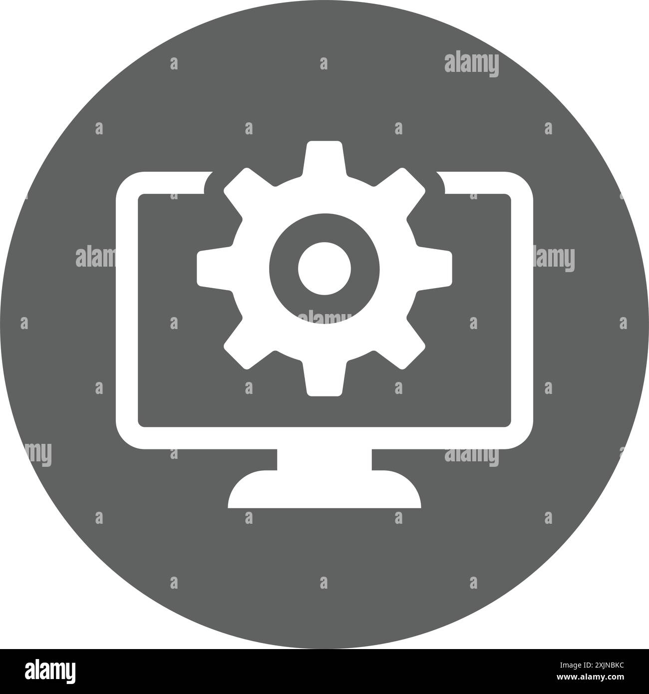 Ordinateur de bureau avec équipement à l'intérieur. Beau design et vecteur entièrement modifiable pour un usage commercial, des fichiers imprimés et des présentations, Materia promotionnel Illustration de Vecteur