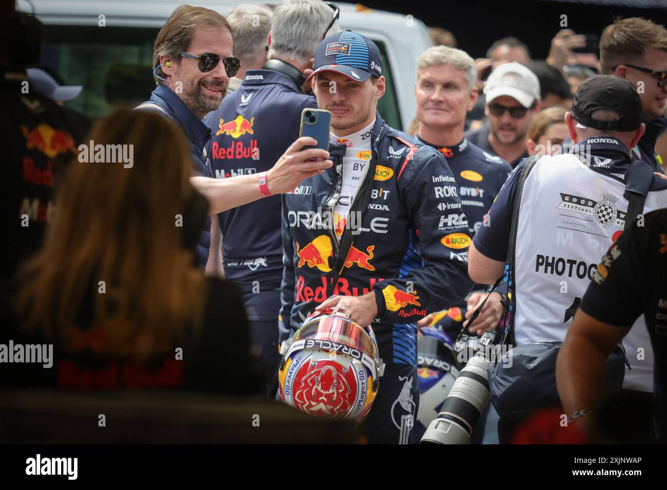 Max Verstappens, champion du monde actuel 3 fois, fait ses débuts au Goodwood FOS 2024 Banque D'Images