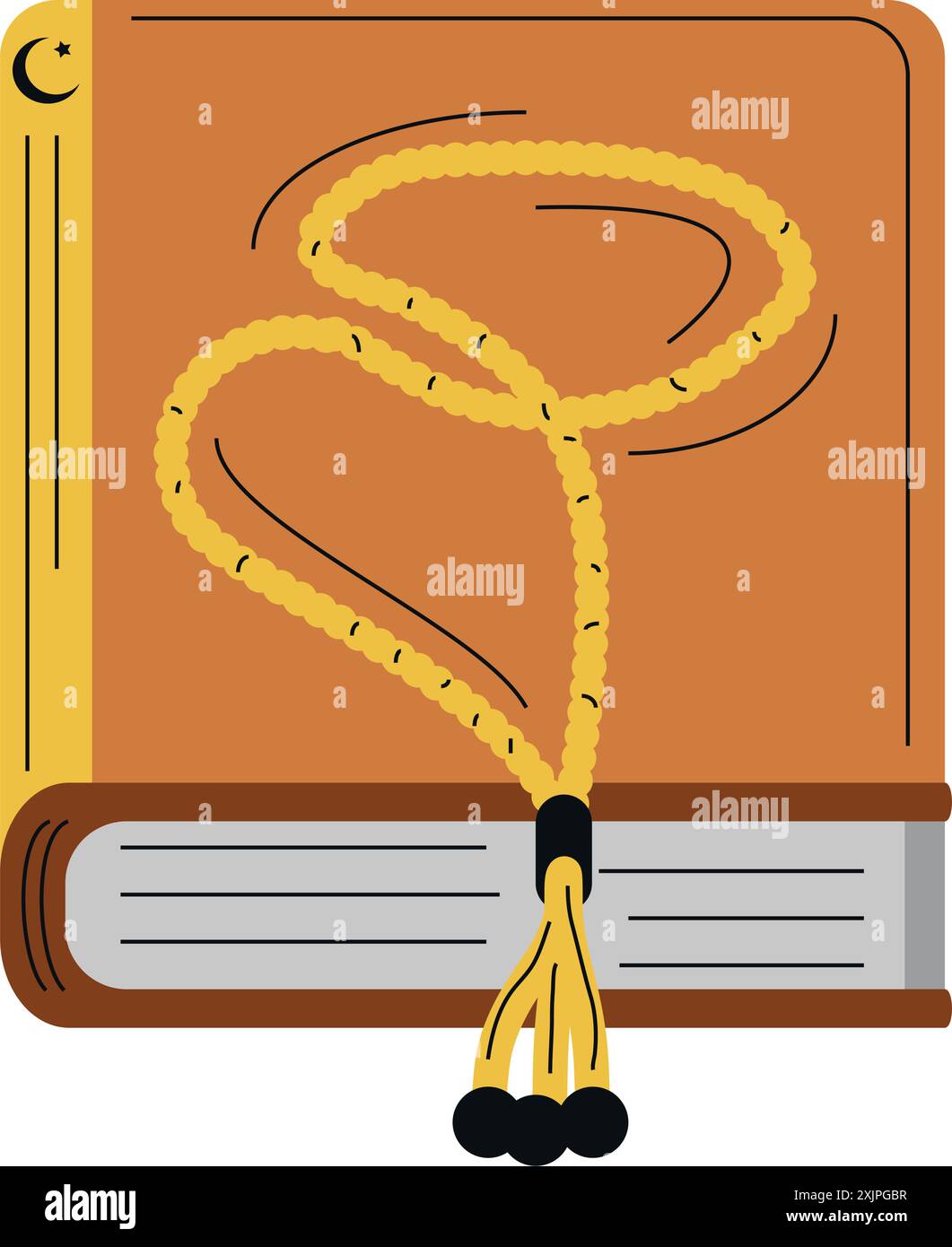 saint coran avec rosaire religion islamique Illustration de Vecteur