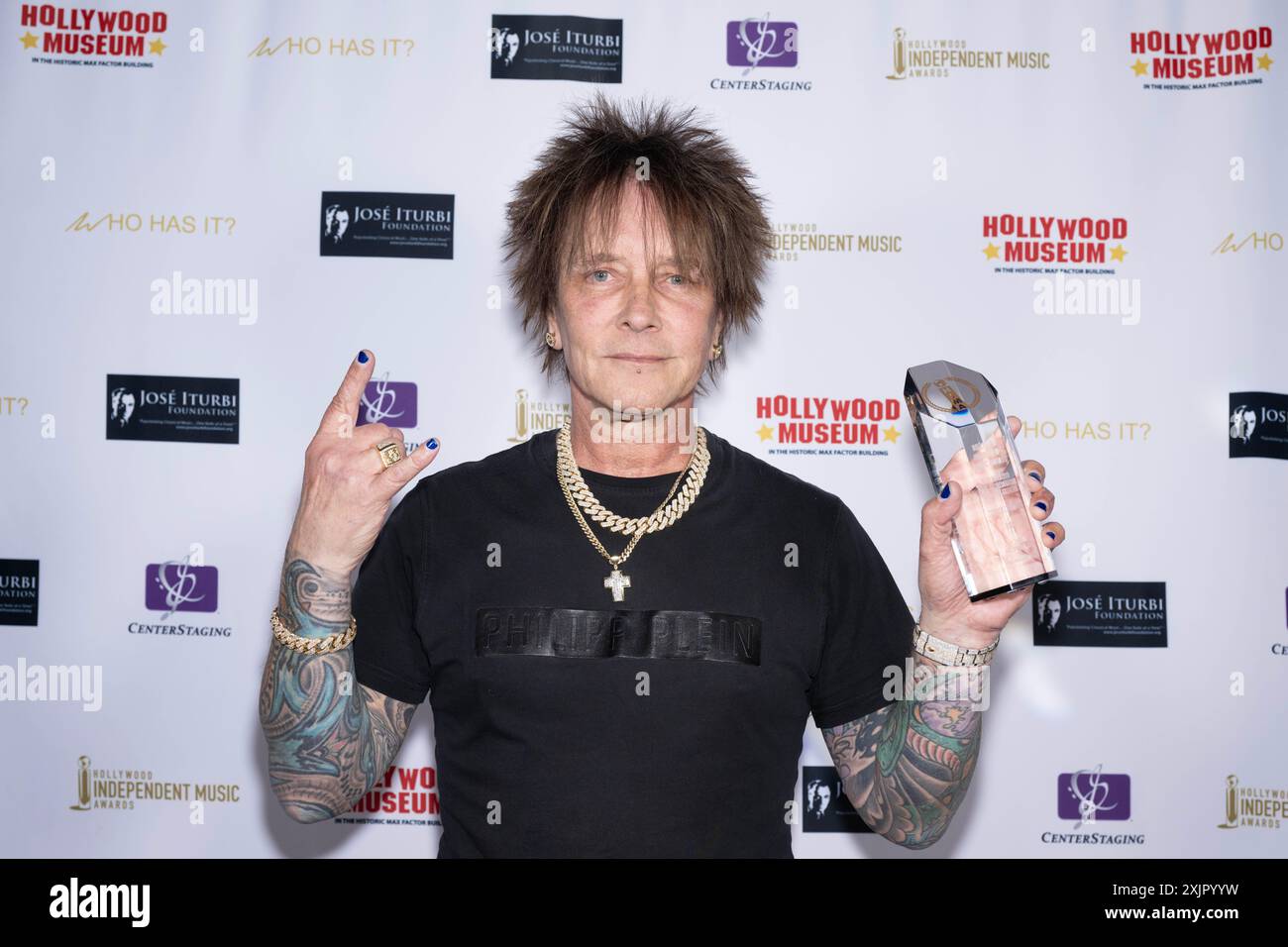 Los Angeles, États-Unis. 18 juillet 2024. Le guitariste et compositeur-interprète britannique Billy Morrison participe aux Hollywood Independent Music Awards 2024 à AVALON Hollywood et Bardot, Los Angeles, CA, le 18 juillet 2024 crédit : Eugene Powers/Alamy Live News Banque D'Images