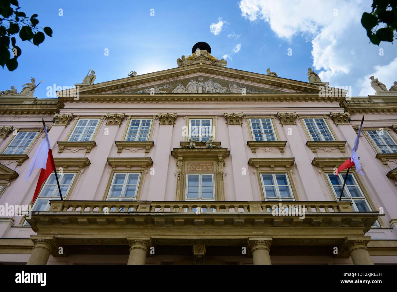 Façade du palais de primate à Bratislava, Slovaquie extérieur du bâtiment néo-classique Banque D'Images